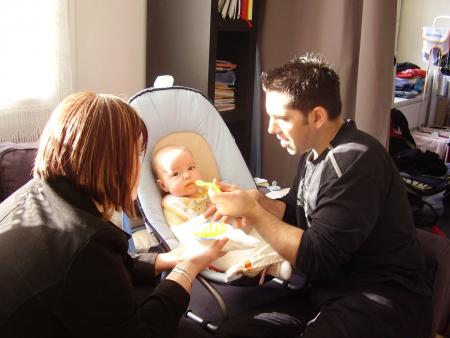 Premier petit pot pour tonton Nicolas